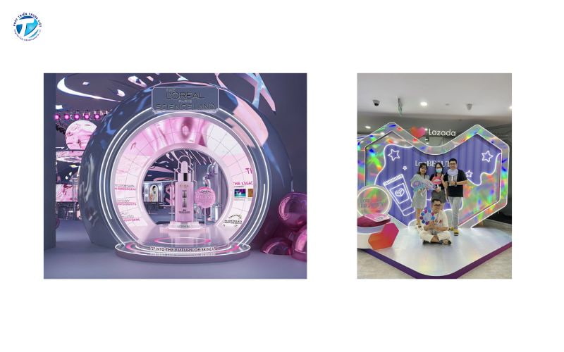 Booth check in 3D sáng tạo